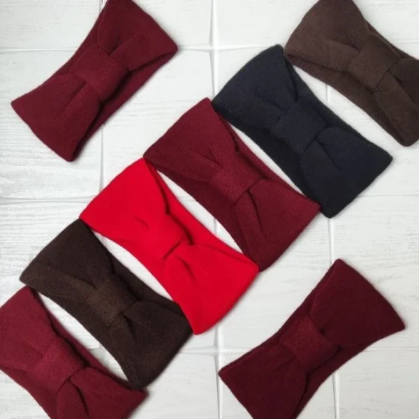 هدبند دخترانه بافت مدل گره دار