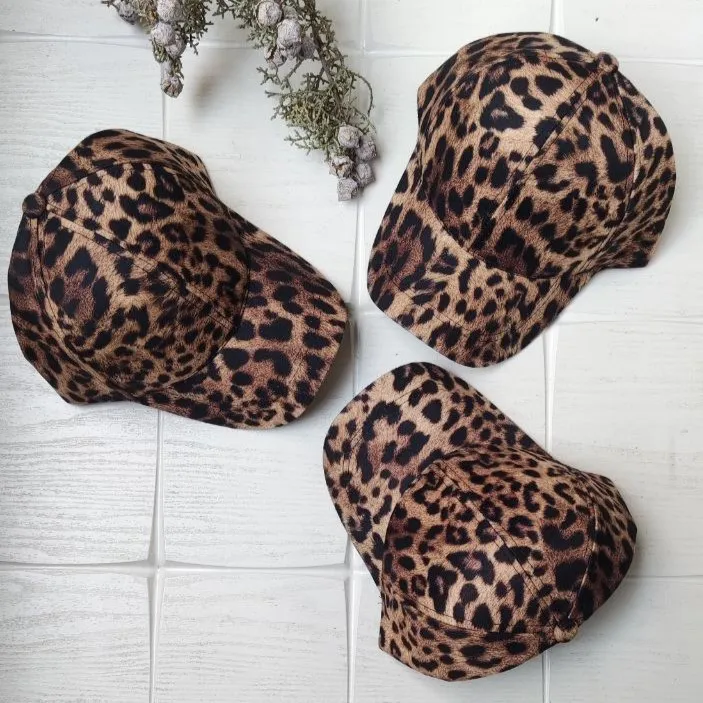 کلاه بیسبالی کلاه زنانه بیسبالی پلنگی مخمل نازک